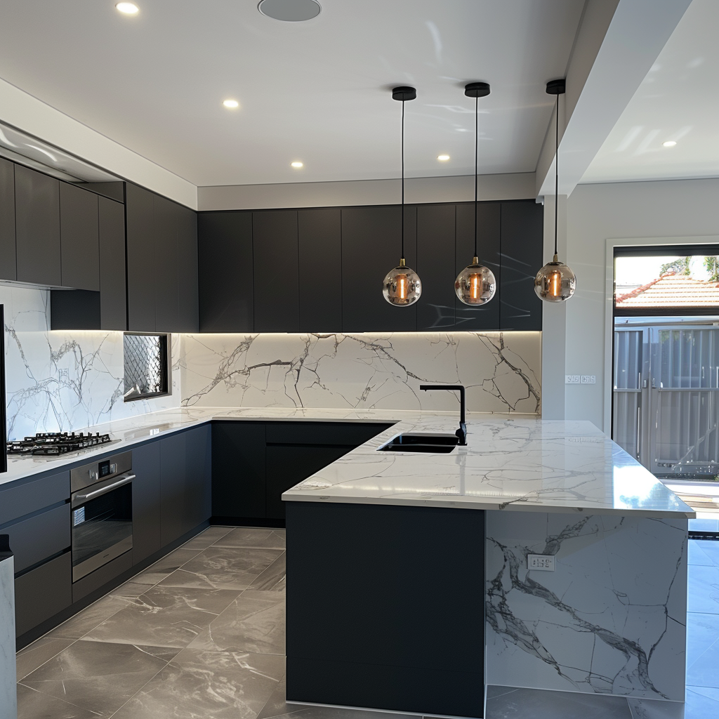 Plumbing experts install modern kitchen fixtures with care in Gladesville.